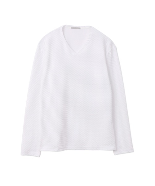 HIGH STREET（ハイストリート）の「HIGH STREET∴RIPAトライアングルモノグラム長袖Vネックカットソー（Tシャツ/カットソー・メンズ・ブラック/ホワイト・LL/L/M）」の10枚目の写真