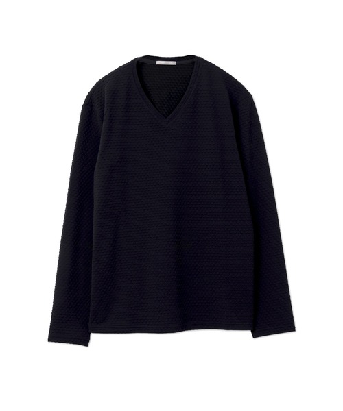 HIGH STREET（ハイストリート）の「HIGH STREET∴RIPAトライアングルモノグラム長袖Vネックカットソー（Tシャツ/カットソー・メンズ・ブラック/ホワイト・LL/L/M）」の11枚目の写真