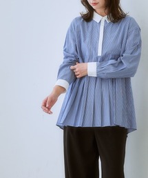 ＜大きいサイズ＞ タックシャツチュニック