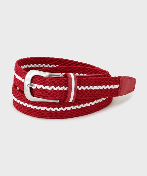 adabat（アダバット）の「【新レーベル ADABAT NAVY】ラインメッシュベルト（ベルト・レディース・ネイビー/ホワイト/レッド系1・00）」の4枚目の写真