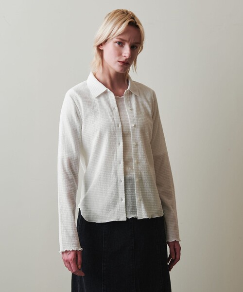 カーディガン 「Steven Alan」クレープ シャツ レディース セール】＜Steven Alan＞クレープ シャツ（カーディガン/ボレロ