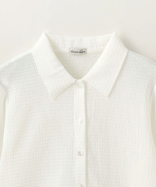 Steven Alan（スティーブンアラン）の「＜Steven Alan＞クレープ シャツ（カーディガン/ボレロ・レディース・ホワイト/ネイビー/ライトピンク・FREE）」の18枚目の写真