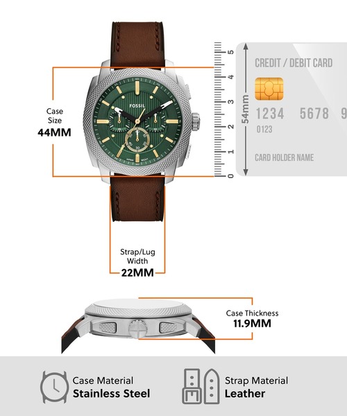 FOSSIL(フォッシル)の「フォッシル 腕時計 メンズ アナログ レザー FS6100(アナログ腕時計・メンズ・ブラウン・FREE)」の6枚目の写真