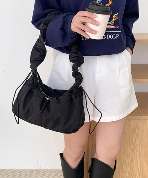 Miniministore(ミニミニストア)の「ハンドバッグ 肩掛けバッグ ナイロン(ハンドバッグ・レディース・グレー/ブラック/ベージュ・FREE)」の2枚目の写真