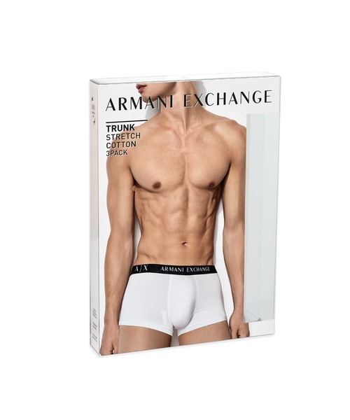 EMPORIO ARMANI 3パックトランクス　アルマーニ A|X アルマーニ エクスチェンジ】ロゴウエストバンド トランクス