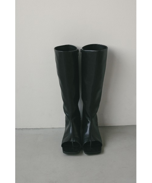 STYLEMIXER(スタイルミキサー)の「トングロングブーツ(ブーツ・レディース・ベージュ/ブラック・SMALL/MEDIUM/LARGE/LL)」の5枚目の写真