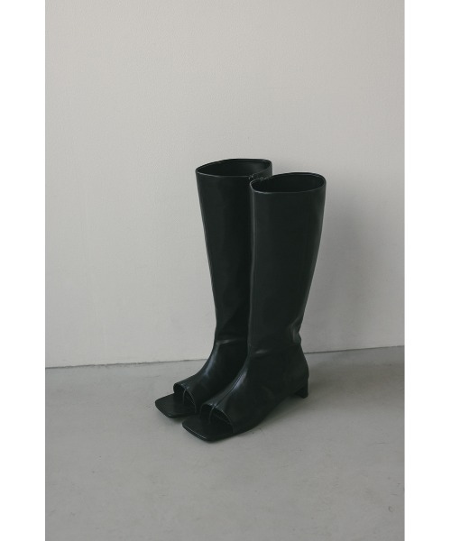 STYLEMIXER(スタイルミキサー)の「トングロングブーツ(ブーツ・レディース・ベージュ/ブラック・SMALL/MEDIUM/LARGE/LL)」の6枚目の写真