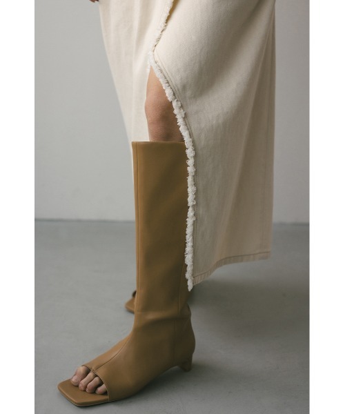 STYLEMIXER(スタイルミキサー)の「トングロングブーツ(ブーツ・レディース・ベージュ/ブラック・SMALL/MEDIUM/LARGE/LL)」の17枚目の写真