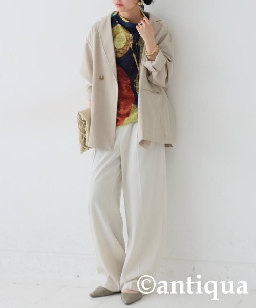 antiqua(アンティカ)の「モダンアートトップス(Tシャツ/カットソー・レディース・ブラック系その他/ブルー系その他・ONESIZE)」の8枚目の写真