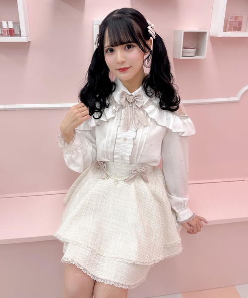 ROJITA（ロジータ）の「ハートフロッキーフリルブラウス（シャツ/ブラウス・レディース・ピンク/ホワイト/パープル・FREE）」の19枚目の写真