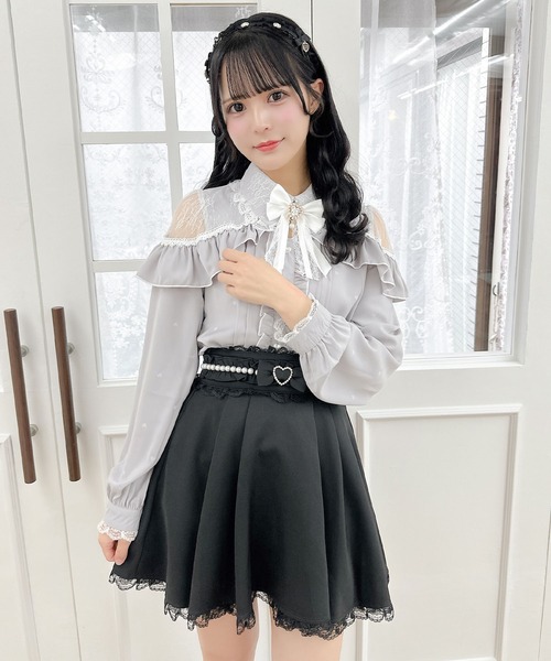 カレイ　ロージーモンスター　アルマジロフリルブラウス ROJITA（ロジータ）の「ハートフロッキーフリルブラウス（シャツ