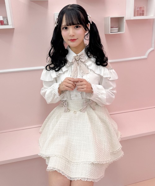 ROJITA（ロジータ）の「ハートフロッキーフリルブラウス（シャツ/ブラウス・レディース・ピンク/ホワイト/パープル・FREE）」の21枚目の写真