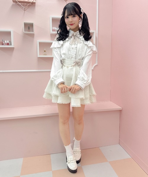 ROJITA（ロジータ）の「ハートフロッキーフリルブラウス（シャツ/ブラウス・レディース・ピンク/ホワイト/パープル・FREE）」の13枚目の写真