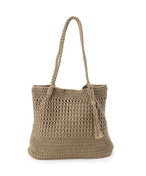 トートバッグ GROVE DOVE TOTE BAG BKS1059 grove トートバッグ 「A4」アソートパイピングタッセルトート