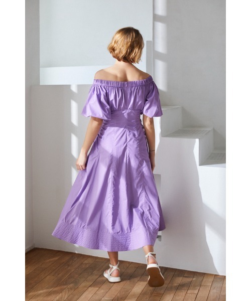 a 【美品】Estella.K エステラケー オフショルタイプライター Josie Long Dress オフショルタイプライターライクドレス