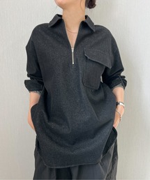 1chaku.（イッチャク）の「ハーフジッププルオーバールーズシャツ（シャツ/ブラウス）」