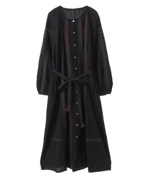 LOGEMENT DE CLAIRE(ロジュモンドクレール)の「【LOURMARIN】コットンリネン刺しゅうワンピース(ワンピース・レディース・ブラック/オフホワイト・FREE)」の16枚目の写真