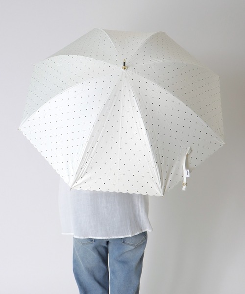 Three Four Time（ｽﾘｰﾌｫｰﾀｲﾑ）の「【Wpc.】DOT FLOWER PINT晴雨兼用長傘　　　＠（長傘・レディース・ブラック/オフホワイト・FREE）」の22枚目の写真