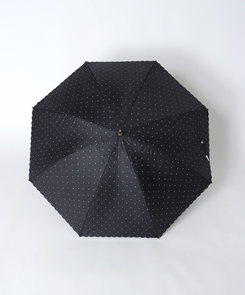 Three Four Time（ｽﾘｰﾌｫｰﾀｲﾑ）の「【Wpc.】DOT FLOWER PINT晴雨兼用長傘　　　＠（長傘・レディース・ブラック/オフホワイト・FREE）」の5枚目の写真