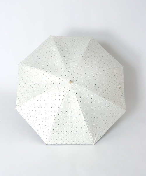 Three Four Time（ｽﾘｰﾌｫｰﾀｲﾑ）の「【Wpc.】DOT FLOWER PINT晴雨兼用長傘　　　＠（長傘・レディース・ブラック/オフホワイト・FREE）」の13枚目の写真