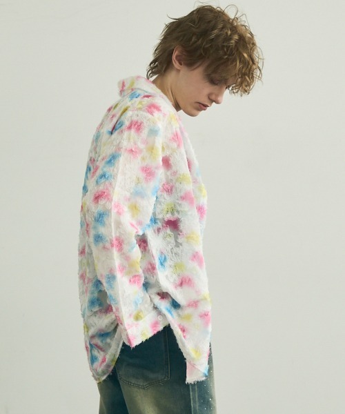 Shoowtime(ショウタイム)の「Painting Design Long Sleeve Sheer Shirt / ペインティングデザインロングスリーブシアーシャツ(シャツ/ブラウス・メンズ・ホワイト系その他2/ホワイト系その他・MEDIUM/LARGE/X-LARGE)」の8枚目の写真