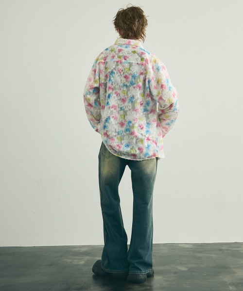 Shoowtime(ショウタイム)の「Painting Design Long Sleeve Sheer Shirt / ペインティングデザインロングスリーブシアーシャツ(シャツ/ブラウス・メンズ・ホワイト系その他2/ホワイト系その他・MEDIUM/LARGE/X-LARGE)」の17枚目の写真