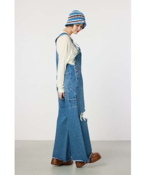 RODEO CROWNS WIDE BOWL（ロデオクラウンズワイドボウル）の「クラッシュオーバーオール（つなぎ/オールインワン・レディース・ライトブルー/ブルー系その他・SMALL/MEDIUM）」の21枚目の写真