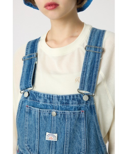 RODEO CROWNS WIDE BOWL（ロデオクラウンズワイドボウル）の「クラッシュオーバーオール（つなぎ/オールインワン・レディース・ライトブルー/ブルー系その他・SMALL/MEDIUM）」の6枚目の写真