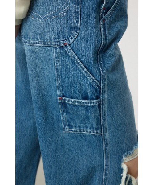 RODEO CROWNS WIDE BOWL（ロデオクラウンズワイドボウル）の「クラッシュオーバーオール（つなぎ/オールインワン・レディース・ライトブルー/ブルー系その他・SMALL/MEDIUM）」の9枚目の写真