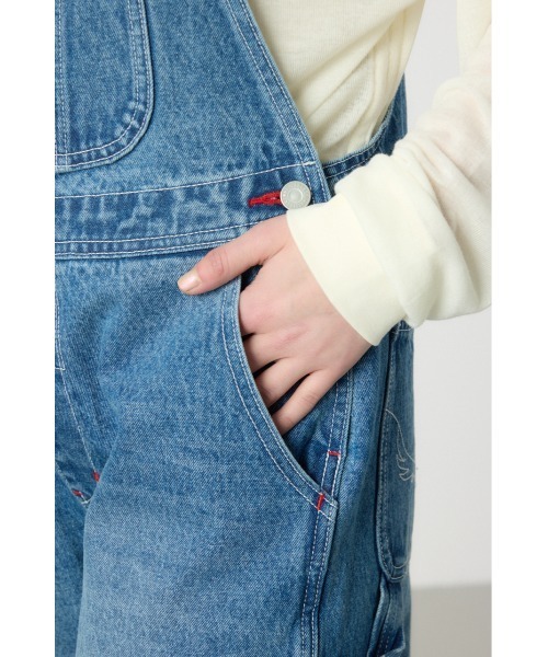 RODEO CROWNS WIDE BOWL（ロデオクラウンズワイドボウル）の「クラッシュオーバーオール（つなぎ/オールインワン・レディース・ライトブルー/ブルー系その他・SMALL/MEDIUM）」の10枚目の写真