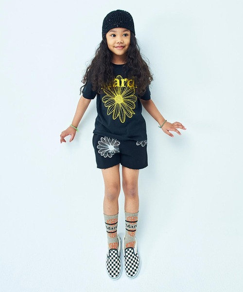 ※12/29～1/7配送不可　Mardi Mercredi ミニPTSKT KIDS TSHIRT FLOWERMARDI（Tシャツ/カットソー）｜Mardi