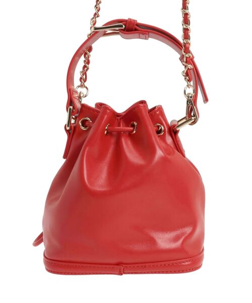 MERCURYDUO（マーキュリーデュオ）の「チェーンドローストリング フェイクレザー 巾着バッグ（ハンドバッグ・レディース・オフホワイト/レッド・FREE）」の7枚目の写真