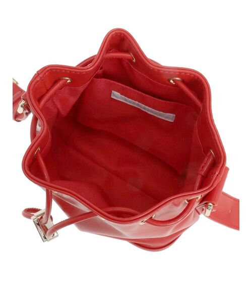 MERCURYDUO（マーキュリーデュオ）の「チェーンドローストリング フェイクレザー 巾着バッグ（ハンドバッグ・レディース・オフホワイト/レッド・FREE）」の9枚目の写真