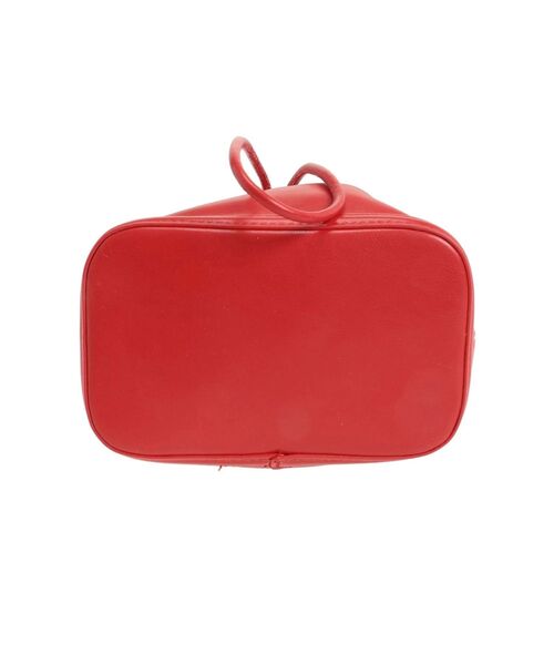 MERCURYDUO（マーキュリーデュオ）の「チェーンドローストリング フェイクレザー 巾着バッグ（ハンドバッグ・レディース・オフホワイト/レッド・FREE）」の10枚目の写真