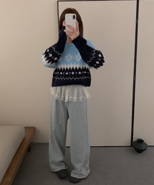 WEGO(ウィゴー)の「WEGO/レースドッキングルーズスウェットパンツ(スウェットパンツ・レディース・グレー/ブラック/ブラウン・LARGE/MEDIUM)」の22枚目の写真