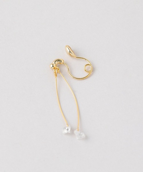 CALIN STANDARD(カリンスタンダード)の「◆金属アレルギー対応◆◆made in japan◆【痛くない】【落ちにくい】【ストレスフリーな着け心地】スウィングキュービックジルコニア ループフィットイヤリング(イヤリング・レディース・ゴールド/ピンクゴールド/シルバー・FREE)」の10枚目の写真