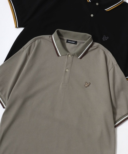 LYLE&SCOTT（ライルアンドスコット）の「Lyle＆Scott/ライル＆スコット リブライン ワンポイントロゴ刺繍 無地 ポロシャツ レディース メンズ（ポロシャツ・メンズ・マスタード/カーキ/ピンク系その他/ネイビー/オフホワイト/ブラック・LL/L/M）」の3枚目の写真