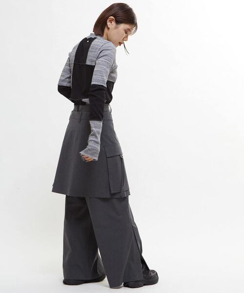 CONVERSE TOKYO（コンバーストウキョウ）の「【HL】PATCHWORK RIB TOPS（Tシャツ/カットソー・レディース・ブラック/ブルー/ブラック系その他/ピンク/ホワイト・FREE）」の13枚目の写真