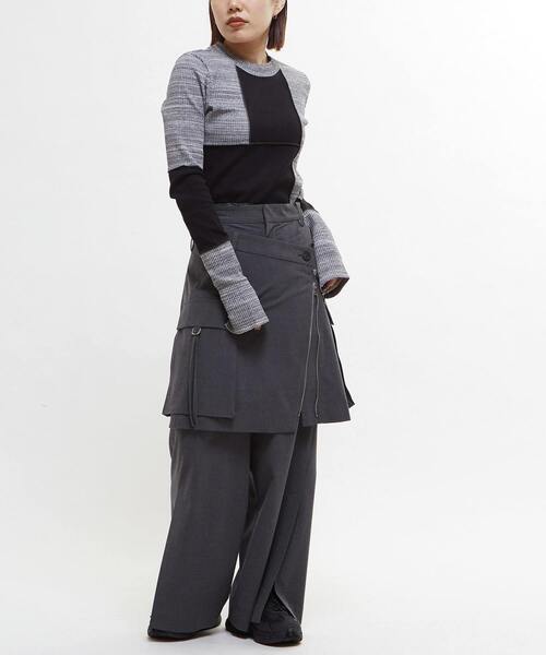 CONVERSE TOKYO（コンバーストウキョウ）の「【HL】PATCHWORK RIB TOPS（Tシャツ/カットソー・レディース・ブラック/ブルー/ブラック系その他/ピンク/ホワイト・FREE）」の14枚目の写真