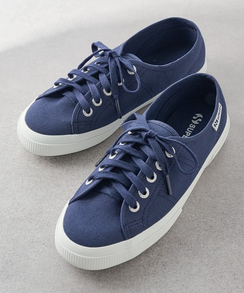 SUPERGA（スペルガ）の「【SUPERGA】3750 LEGGERA（スニーカー・レディース・ホワイト/ネイビー・36/39/38/37）」の2枚目の写真