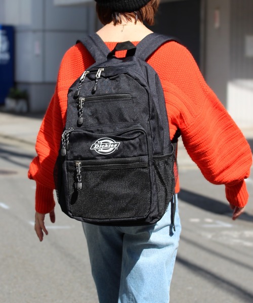 Dickies（ディッキーズ）の「【Dickies】ディッキーズ CLASSIC SQUARE POCKET BACK PACK クラシック スクエア ポケット バックパック 14846700（バックパック/リュック・レディース・ブラック×レッド/ブラック・FREE）」の7枚目の写真