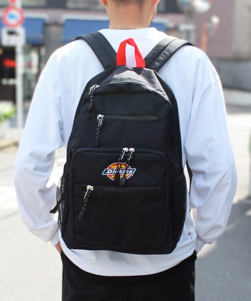 Dickies（ディッキーズ）の「【Dickies】ディッキーズ CLASSIC SQUARE POCKET BACK PACK クラシック スクエア ポケット バックパック 14846700（バックパック/リュック・レディース・ブラック×レッド/ブラック・FREE）」の15枚目の写真