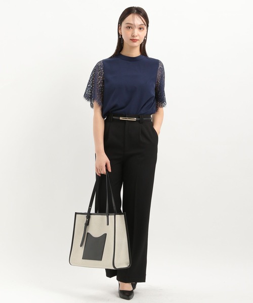 Andemiu(アンデミュウ)の「ソデレースブラウス325568(シャツ/ブラウス・レディース・ブラック/ネイビー/オフホワイト/ブルー・FREE)」の15枚目の写真