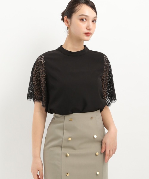 Andemiu(アンデミュウ)の「ソデレースブラウス325568(シャツ/ブラウス・レディース・ブラック/ネイビー/オフホワイト/ブルー・FREE)」の21枚目の写真