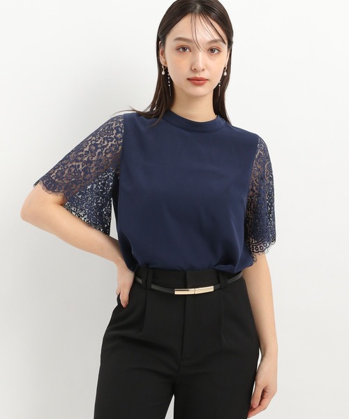 Andemiu(アンデミュウ)の「ソデレースブラウス325568(シャツ/ブラウス・レディース・ブラック/ネイビー/オフホワイト/ブルー・FREE)」の22枚目の写真