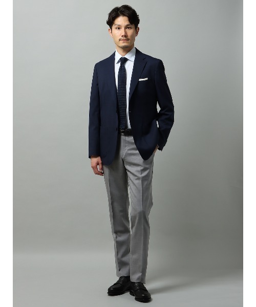 SUIT SQUARE(スーツスクエア)の「テーパードパンツ 尾州 SUPER100's ウールトロピカル 無地 IN05(スラックス・メンズ・チャコールグレー/ブラック系/グレー系/ベージュ系/ネイビー系・S(76cm)/SS(73cm)/M(79cm)/L(82cm)/LL(85cm)/3L(88cm))」の14枚目の写真