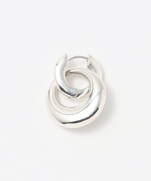 quip queint（クイップクエイント）の「＜quip queint＞TRIVE DBL HOOP ピアス（ピアス（両耳用）・レディース・シルバー・FREE）」の2枚目の写真