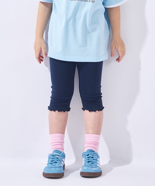 ever closet（エバークローゼット）の「6分丈ストレッチレギンス（レギンス/スパッツ・キッズ・ミント/モカ/パープル/クリーム/杢グレー/ベージュ系その他5/ピンク/イエロー系その他/ブルー系その他4/ブラック/ブルー系その他5/ピンク系その他4/グレー系その他/ネイビー系・80ｃｍ/90cm/100cm/110cm/120cm/130cm/140cm/150cm/160cm）」の11枚目の写真