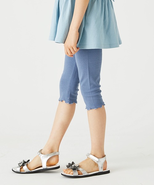 ever closet（エバークローゼット）の「6分丈ストレッチレギンス（レギンス/スパッツ・キッズ・ミント/モカ/パープル/クリーム/杢グレー/ベージュ系その他5/ピンク/イエロー系その他/ブルー系その他4/ブラック/ブルー系その他5/ピンク系その他4/グレー系その他/ネイビー系・80ｃｍ/90cm/100cm/110cm/120cm/130cm/140cm/150cm/160cm）」の9枚目の写真