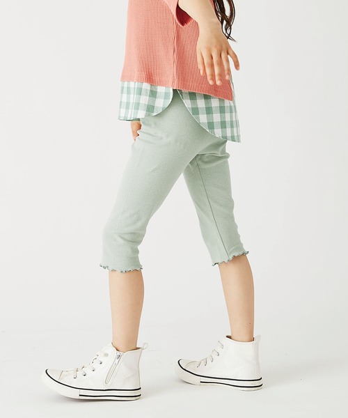 ever closet（エバークローゼット）の「6分丈ストレッチレギンス（レギンス/スパッツ・キッズ・ミント/モカ/パープル/クリーム/杢グレー/ベージュ系その他5/ピンク/イエロー系その他/ブルー系その他4/ブラック/ブルー系その他5/ピンク系その他4/グレー系その他/ネイビー系・80ｃｍ/90cm/100cm/110cm/120cm/130cm/140cm/150cm/160cm）」の8枚目の写真